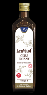 LenVitol - olej lniany tłoczony na zimno - 500 ml