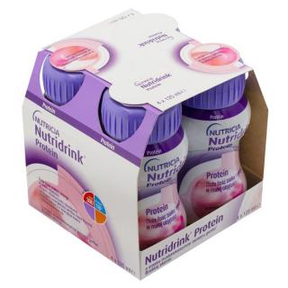 Nutricia Nutridrink Protein - truskawka - dieta wysokobiałkowa - opak. 4x 125ml!