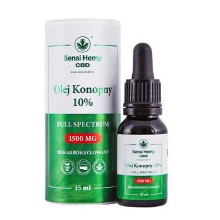 Olejek konopny CBD 10% dekarboksylowany Sensi Hemp 15ml