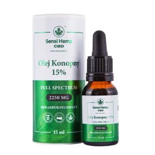 Olejek konopny CBD 15% dekarboksylowany Sensi Hemp 15ml