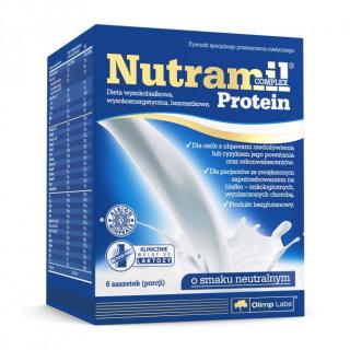 Olimp Nutramil Complex Protein dieta wysokobiałkowa o smaku neutralnym - 6 szt.
