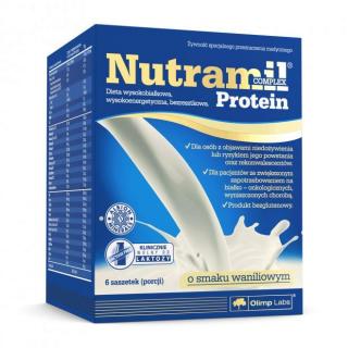 Olimp Nutramil Complex Protein dieta wysokobiałkowa o smaku waniliowym - 6 szt.