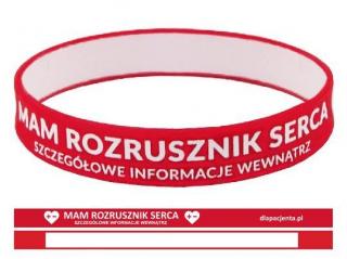 Opaska silikonowa na nadgarstek - Mam rozrusznik serca