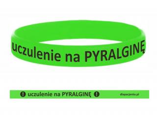 Opaska silikonowa na nadgarstek - Uczulenie na PYRALGINĘ