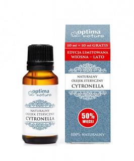Optima Natura - Naturalny olejek eteryczny - Z cytronelli 10ml + 10ml