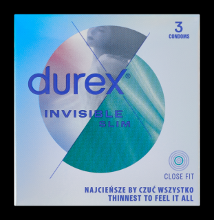 Prezerwatywy Durex Invisible Slim Close Fit - 3szt.