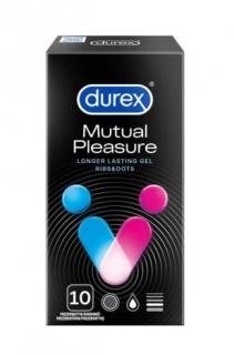 Prezerwatywy Durex Mutual Pleasure (Performax Intense) - prążkowane z wypustkami - 10 szt.