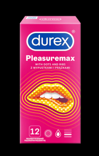 Prezerwatywy Durex Pleasuremax - prążkowane z wypustkami - 12 szt.