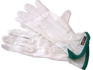 Rękawiczki bawełniane z zielonym paskiem, rozmiar 6 - 12 par