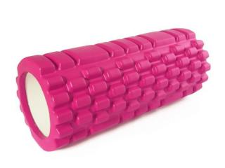 Roller wałek do masażu, rehabilitacji, jogi - 33x14cm (duży) - różowy