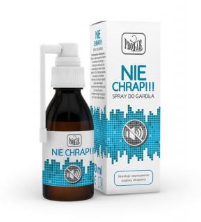 Spray NIE CHRAP skutecznie redukuje odgłosy chrapania - 30ml