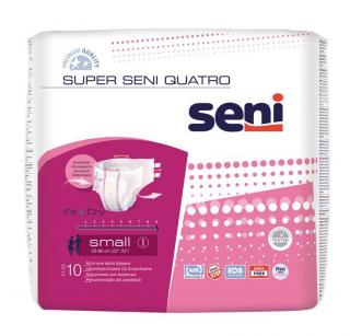Super Seni Quatro S (1) pieluchomajtki o najwyższej chłonności - 10szt.