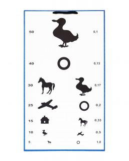 Tablica okulistyczna dla dzieci kaczka