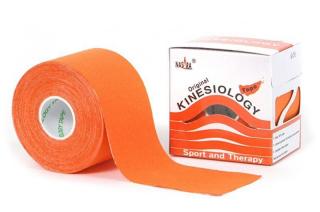 Taśma do tapingu Nasara Kinesiology Tape 5cm x 5m - pomarańczowa