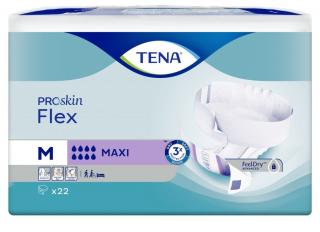 TENA Flex MAXI M - oddychające pieluchomajtki z pasem mocującym - 22szt