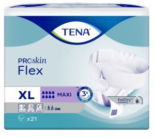 TENA Flex MAXI XL - oddychające pieluchomajtki z pasem mocującym - 21szt