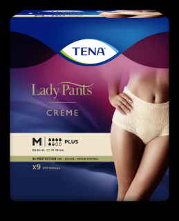 TENA Lady Pants Plus M CREME/beżowe - bielizna chłonna dla kobiet 9szt.