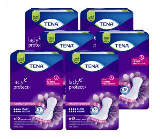 TENA Lady Protect+ Maxi Night - nocne podpaski anatomiczne 6x12szt.