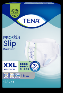 TENA Slip Super Bariatric XXL - pieluchomajtki dla pacjentów otyłych, bariatrycznie chorych, obwód bioder - 163-178cm  - 32szt.