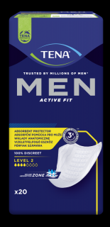 Wkłady anatomiczne dla mężczyzn TENA Men Activ Fit Level 2 (medium) - 20szt.