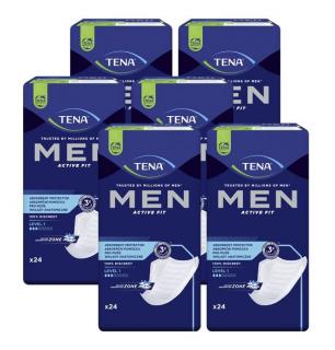 Wkłady anatomiczne dla mężczyzn TENA Men Active Fit Level 1 (light) - 6x24szt.