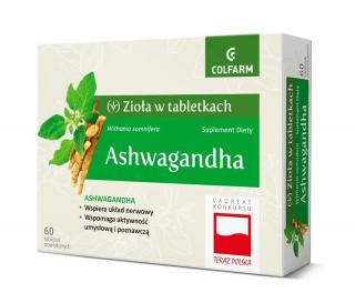 Zioła w tabletkach Ashwagandha Colfarm - 60 tabl.