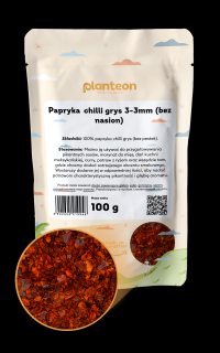 Papryka chilli grys 3-3mm (bez nasion) 100g