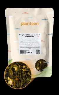 Papryka chilli Jalapeno płatek 9x9 ZIELONE 500g
