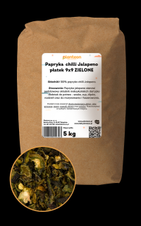 Papryka chilli Jalapeno płatek 9x9 ZIELONE 5kg