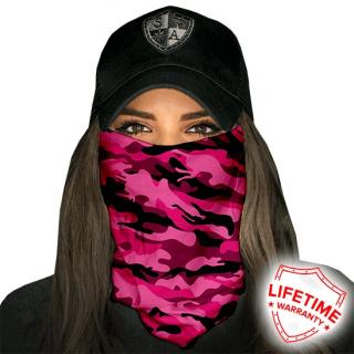 KOMIN SA COMPANY MODEL Pink Military Camo BANDANA SA COMPANY MODEL Pink Military Camo