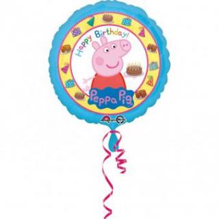 BALON FOLIOWY ŚWINKA PEPPA OKRĄGŁY 43cm~18"