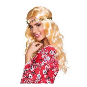 PERUKA JOY, KRĘCONE BLOND Z OPASKĄ