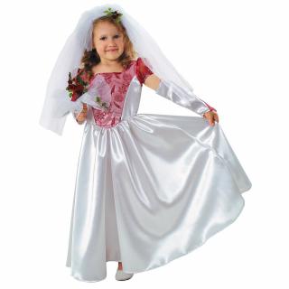 SUKIENKA PANNA MŁODA 110/116 ŚLUB WESELE BORDO