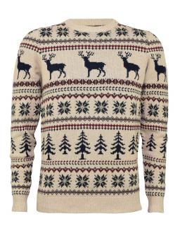 Kawowy sweter świąteczny