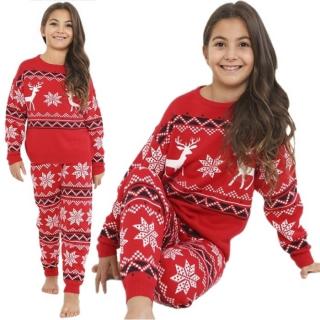 Sweter świąteczny z spodniami dla dziecka - zestaw czerwony