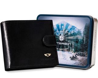 PETERSON PORTFEL MĘSKI SKÓRZANY RFID PTN 304Z-P PTN 304Z-P BLACK
