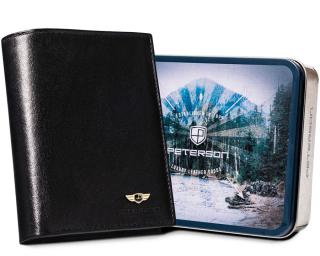 PETERSON PORTFEL MĘSKI SKÓRZANY RFID PTN 339-P PTN 339-P BLACK