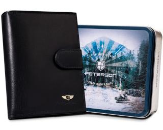 PETERSON PORTFEL MĘSKI SKÓRZANY RFID PTN 339Z-P PTN 339Z-P BLACK