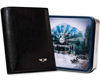 PETERSON PORTFEL MĘSKI SKÓRZANY RFID PTN 348-P PTN 348-P BLACK