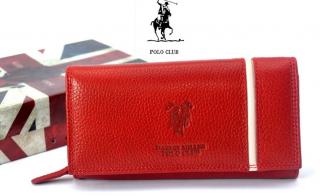 Portfel damski skórzany Harvey Miller Polo czerwony PL09 PL09