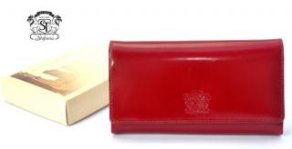 STEFANIA 008 skórzany portfel damski czerwony 008D