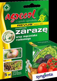 Agrecol Revus 250 SC zwalcza zarazę na pomidorach i ziemniakach 5ml