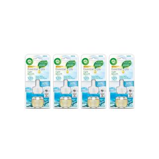 Air Wick Essential Oils Wkład do elektrycznego odświeżacza morska mgiełka i błękitne minerały 4x19 ml