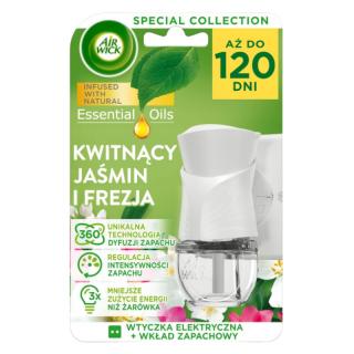 Air Wick Kwitnący Jaśmin i Frezja Komplet odświeżacz powietrza + wkład 19ml