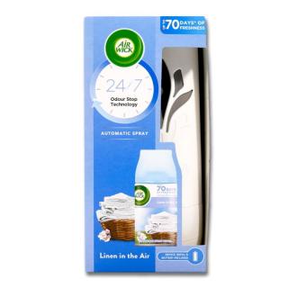 Air Wick Linen in The Air automatyczny odświeżacz powietrza + zapas 250ml