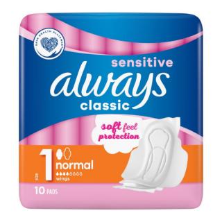 Always Classic Sensitive podpaski ze skrzydełkami 10szt.