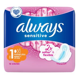 Always Ultra Sensitive Normal Plus podpaski ze skrzydełkami 10szt.