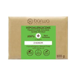 Barwa Hipoalergiczne mydło szare z olejem z konopi 100g
