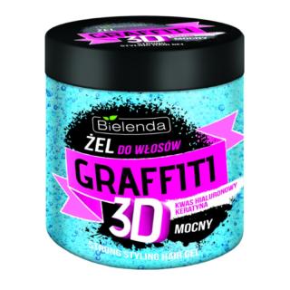Bielenda Graffiti 3D Kwas Hialuronowy Kreatyna mocny żel do włosów 250g
