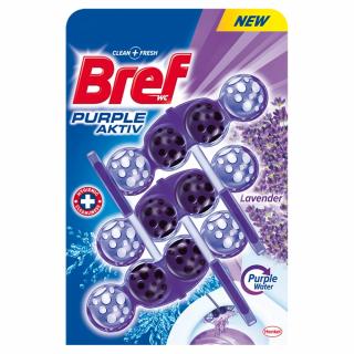 Bref Color Aktiv Odor Stop Purple Lawenda kulki zawieszka do WC  3x50g